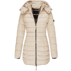 Women's Full-Length Puffer Coat – Hooded Longline Quilted Coat