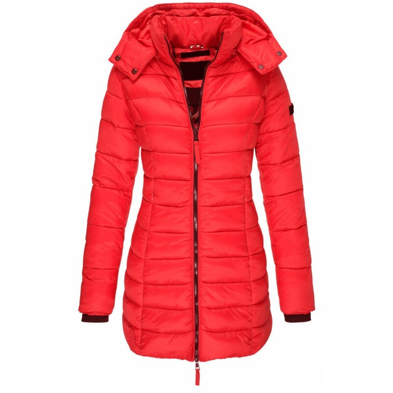 Women's Full-Length Puffer Coat – Hooded Longline Quilted Coat