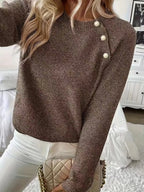 Women's Pearl Embellished Sweater – Decorative Pearl Knit Pullover