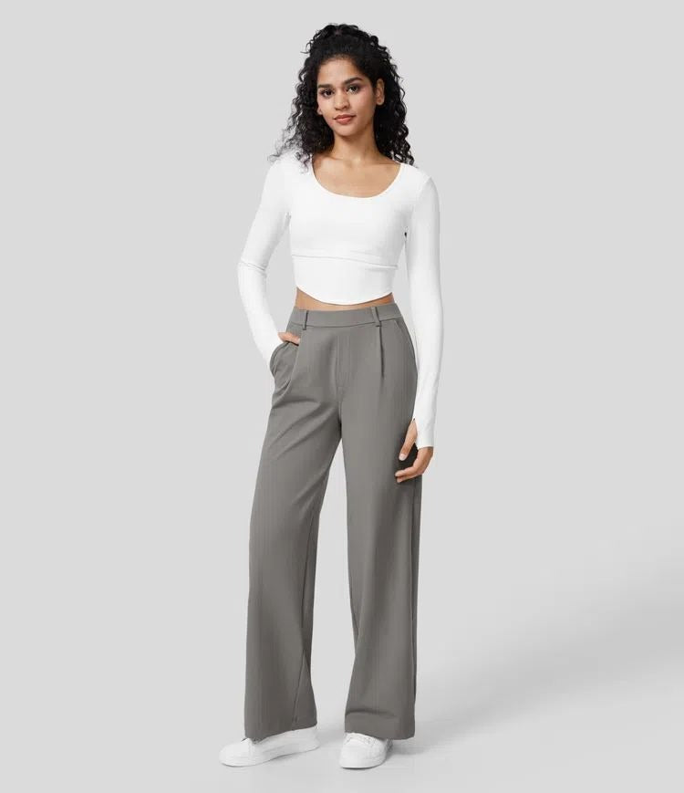 Women's Straight Leg Pants – Stretch Office Pants