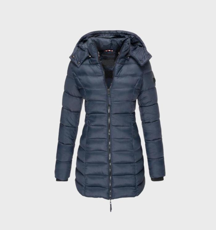 Women's Hooded Long Winter Coat – Soft Lined Weather Resistant Coat