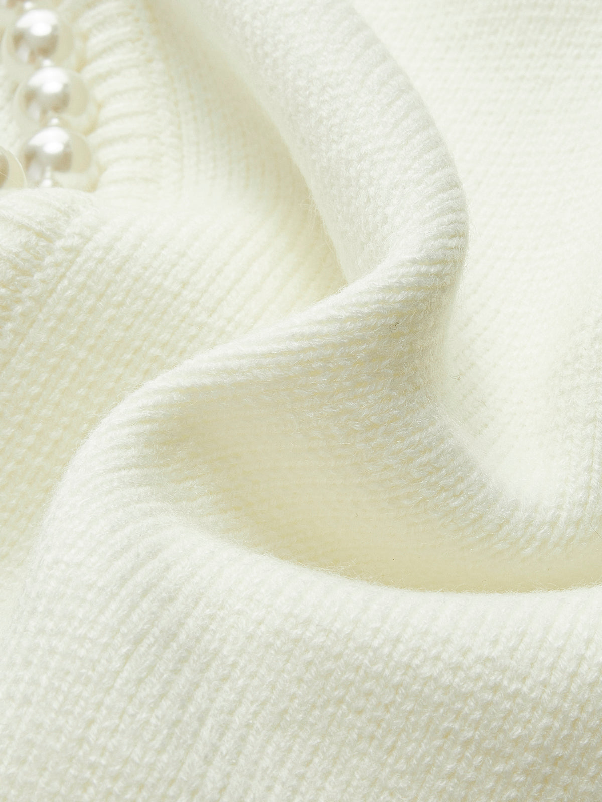 Women's Pearl Trim Cardigan – Distressed Hem Knit Cardigan