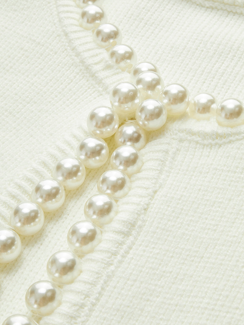 Women's Pearl Trim Cardigan – Distressed Hem Knit Cardigan