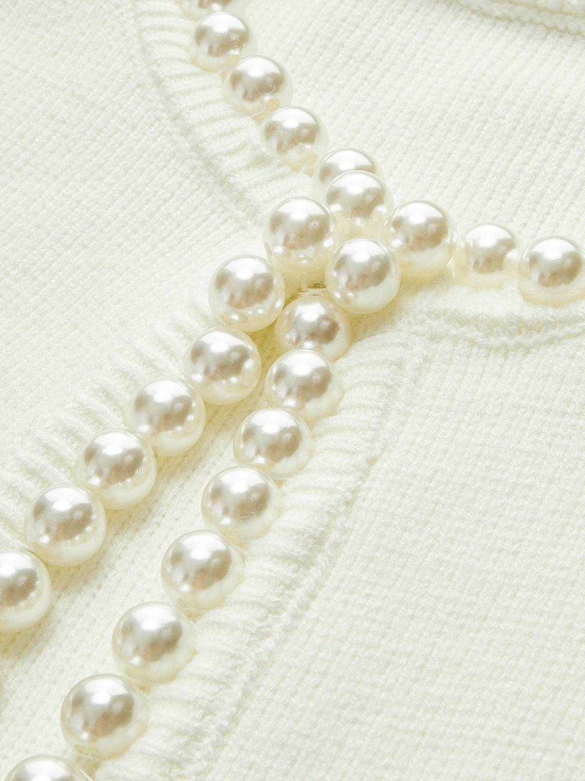 Women's Pearl Trim Cardigan – Distressed Hem Knit Cardigan