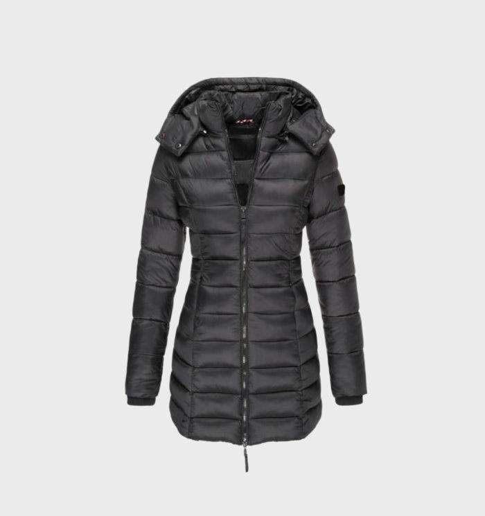 Women's Hooded Long Winter Coat – Soft Lined Weather Resistant Coat