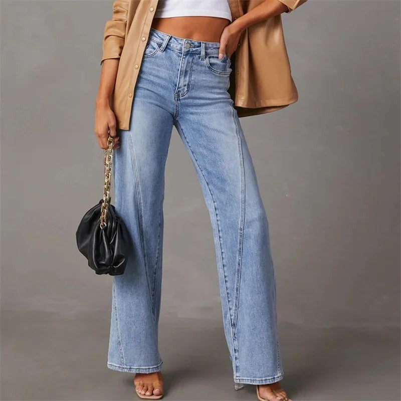 Women's Wide Leg Jeans – Relaxed Vintage Wash Jeans