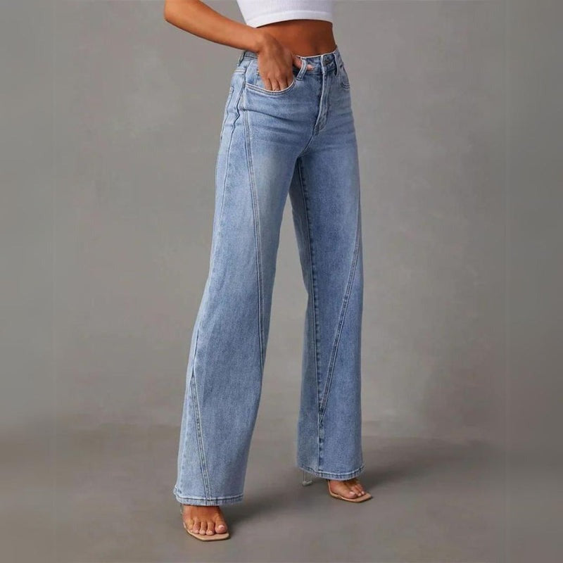 Women's Wide Leg Jeans – Relaxed Vintage Wash Jeans