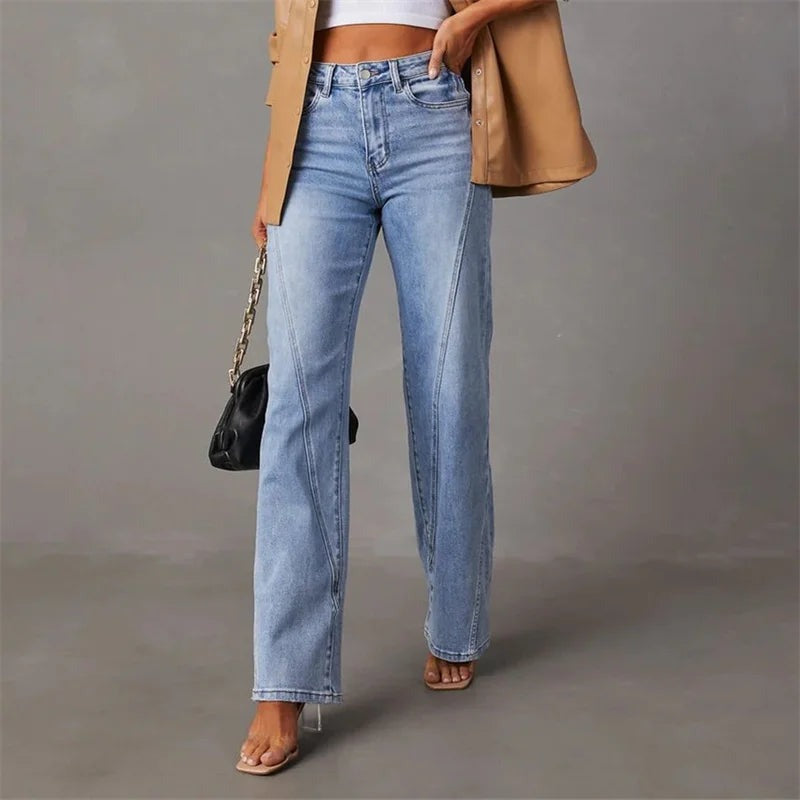 Women's Wide Leg Jeans – Relaxed Vintage Wash Jeans