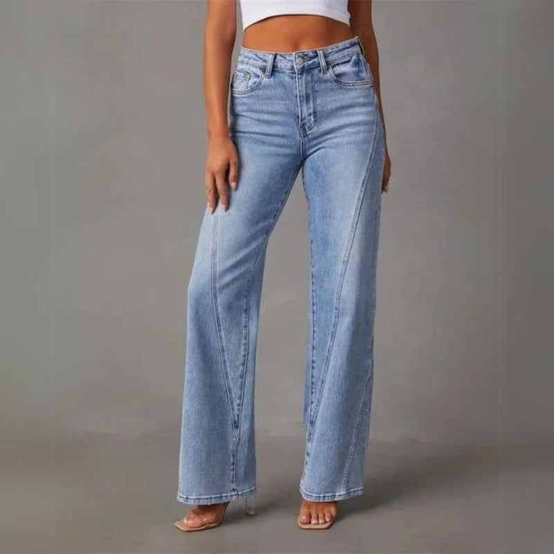 Women's Wide Leg Jeans – Relaxed Vintage Wash Jeans