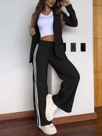 Women's Blazer Co-Ord Set – Sporty Wide Leg Suit