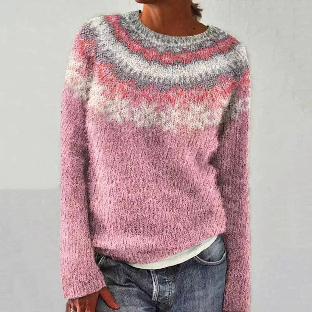 Women's Reindeer Christmas Sweater – Festive Knitted Holiday Sweater