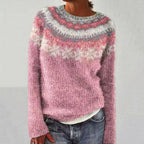 Women's Reindeer Christmas Sweater – Festive Knitted Holiday Sweater