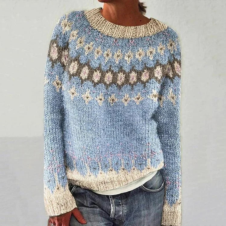 Women's Reindeer Christmas Sweater – Festive Knitted Holiday Sweater