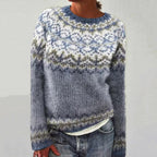 Women's Reindeer Christmas Sweater – Festive Knitted Holiday Sweater