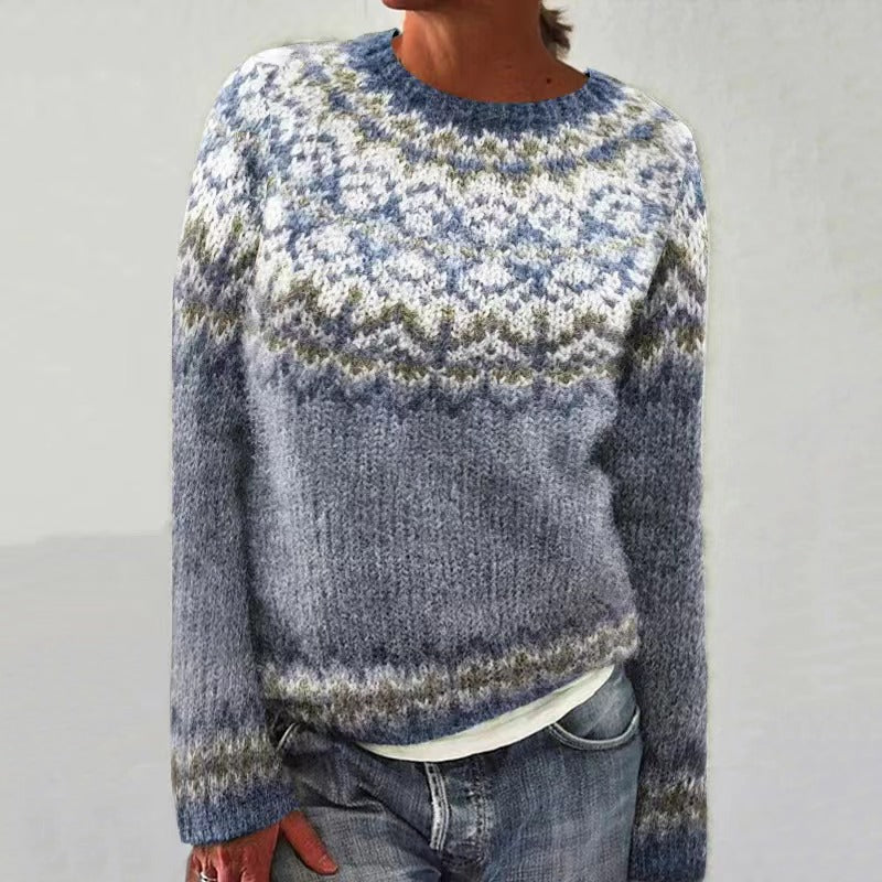 Women's Reindeer Christmas Sweater – Festive Knitted Holiday Sweater