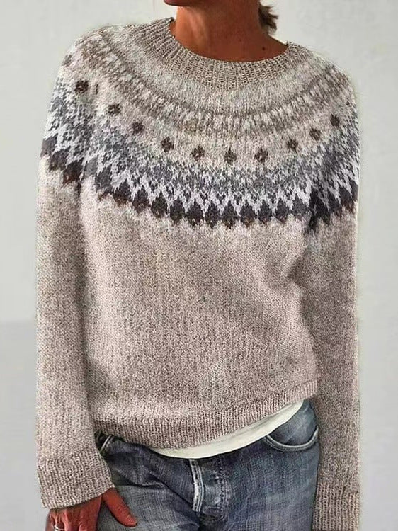 Women's Reindeer Christmas Sweater – Festive Knitted Holiday Sweater