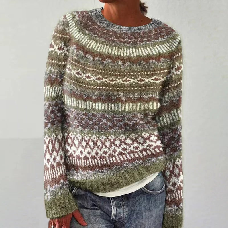Women's Reindeer Christmas Sweater – Festive Knitted Holiday Sweater