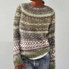 Women's Reindeer Christmas Sweater – Festive Knitted Holiday Sweater