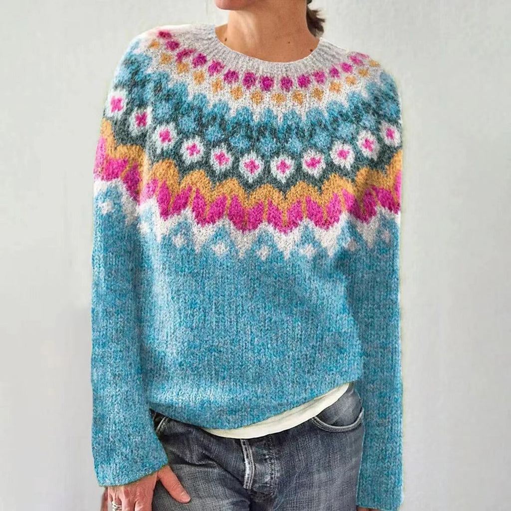 Women's Reindeer Christmas Sweater – Festive Knitted Holiday Sweater