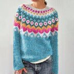 Women's Reindeer Christmas Sweater – Festive Knitted Holiday Sweater