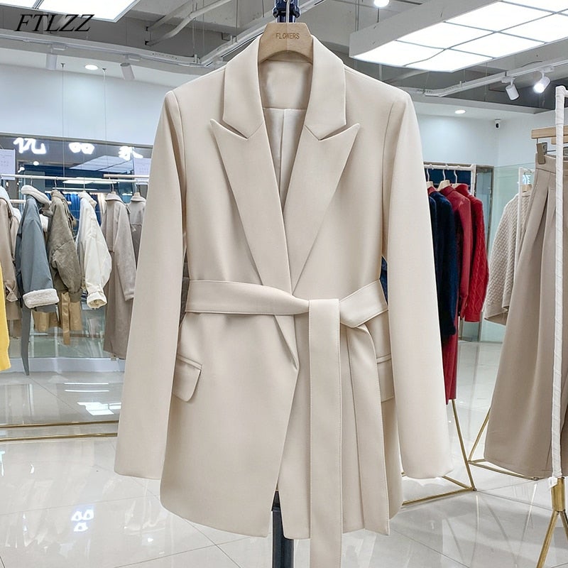 Women's Longline Blazer – Relaxed Tailored Open Front Jacket