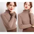 Women's Turtleneck Sweater – Classic Roll Neck Winter Sweater