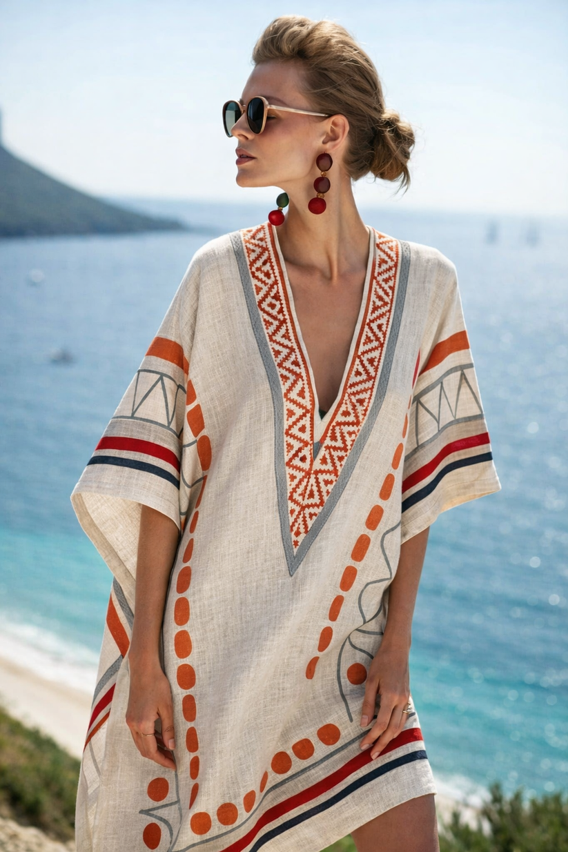 Women's Flowy Beach Dress – Casual Summer Dress