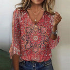 Women's Boho Blouse – Printed Summer Blouse – Alora