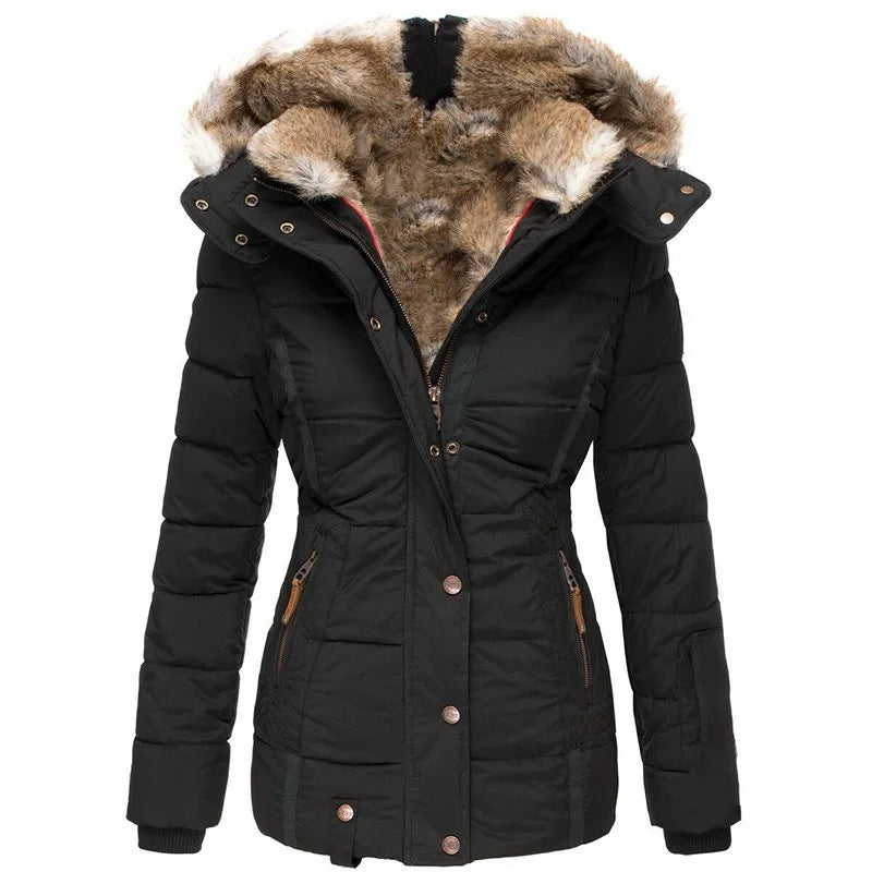 Women's Mid Length Winter Jacket – Fleece Lined Weather Resistant Coat