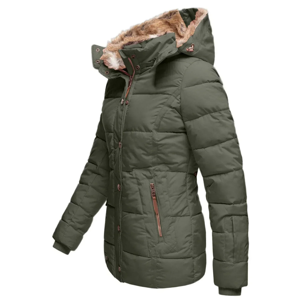 Women's Mid Length Winter Jacket – Fleece Lined Weather Resistant Coat