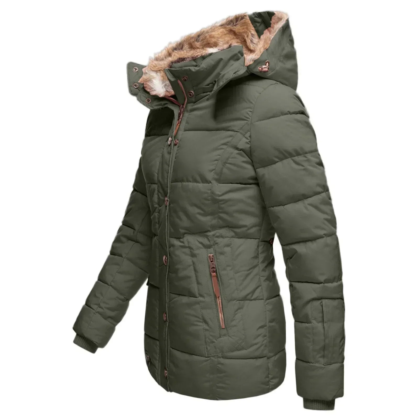 Women's Mid Length Winter Jacket – Fleece Lined Weather Resistant Coat