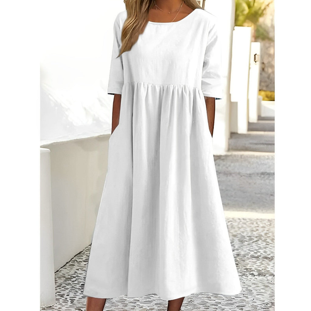 Women's Flowy Midi Dress – Casual Summer Dress