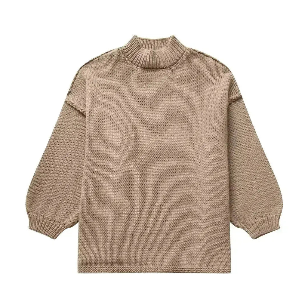 Women's Drop Shoulder Sweater – Slouchy Oversized Knit Pullover