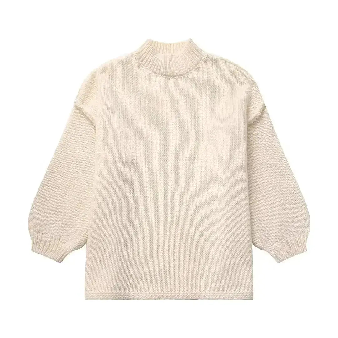 Women's Drop Shoulder Sweater – Slouchy Oversized Knit Pullover