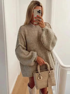 Women's Drop Shoulder Sweater – Slouchy Oversized Knit Pullover