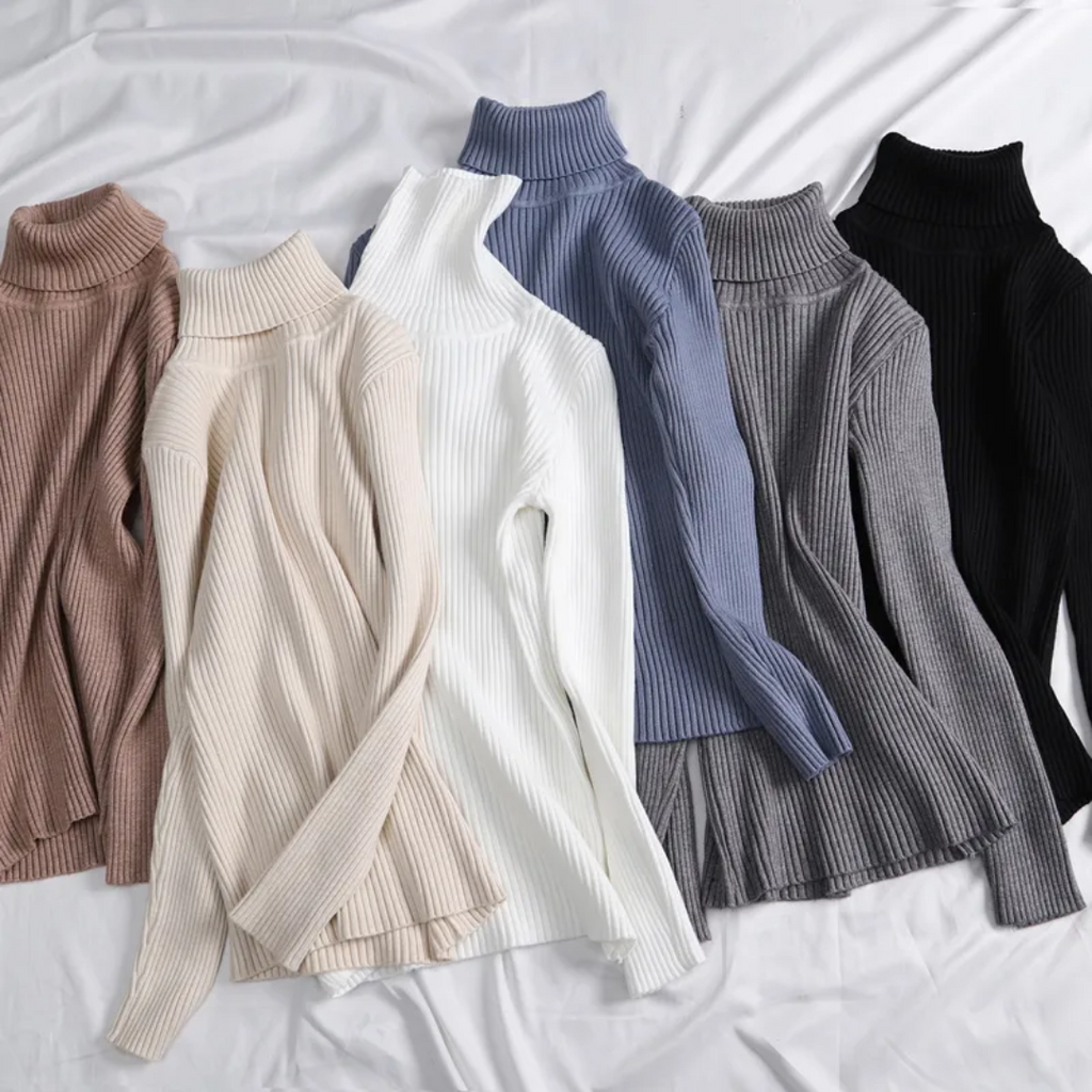 Women's Turtleneck Sweater – Classic Roll Neck Winter Sweater