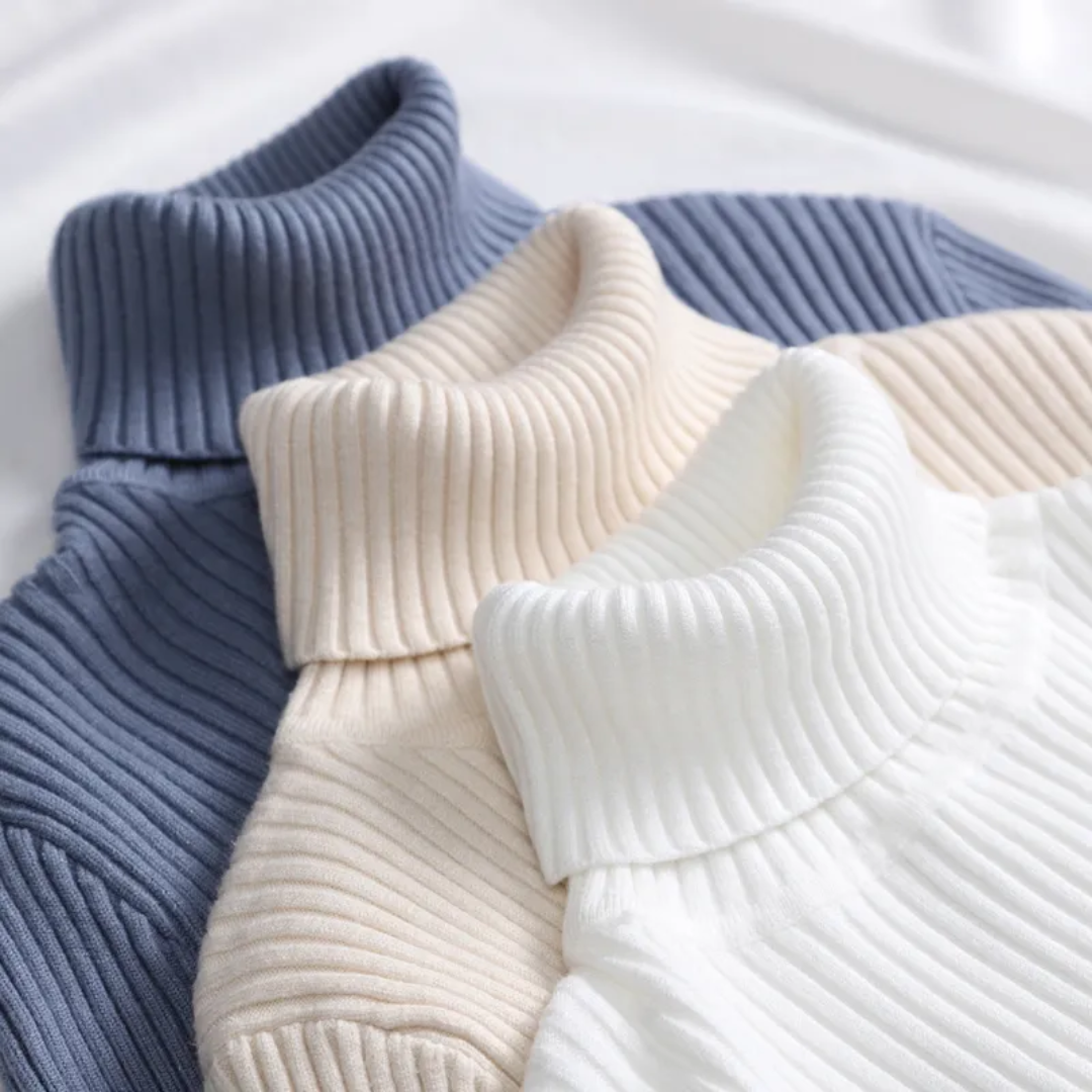 Women's Turtleneck Sweater – Classic Roll Neck Winter Sweater
