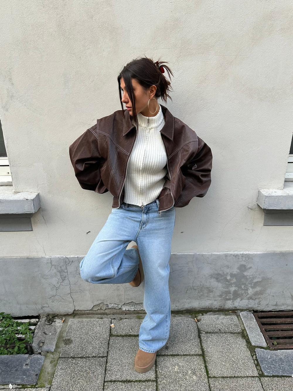 Women's Relaxed Bomber Jacket – Oversized Utility Jacket