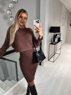 Women's Corduroy Pants Set – Button Front Top & Matching Trousers
