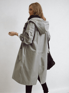 Women's Hooded Rain Trench Coat – Waterproof Long Coat