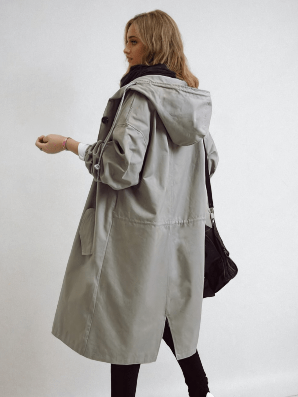 Women's Hooded Rain Trench Coat – Waterproof Long Coat