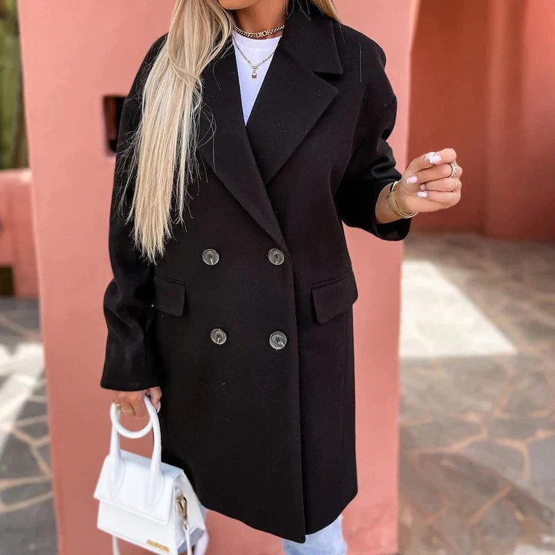 Women's Tailored Winter Coat – Classic Longline Overcoat