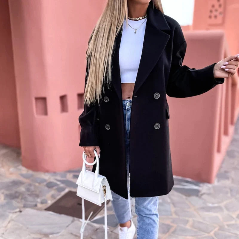 Women's Tailored Winter Coat – Classic Longline Overcoat