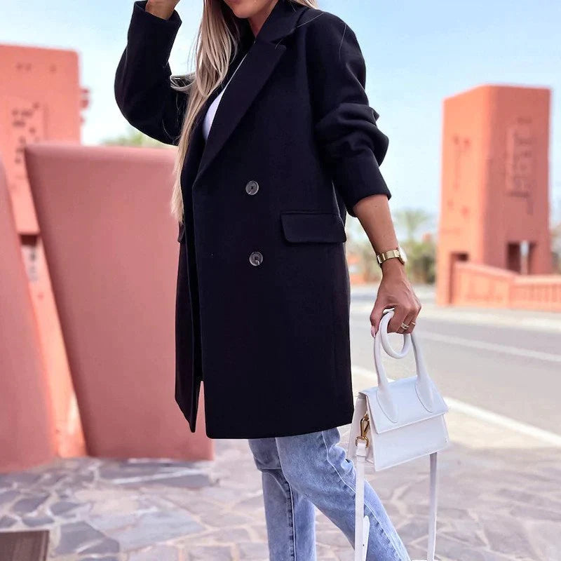 Women's Tailored Winter Coat – Classic Longline Overcoat