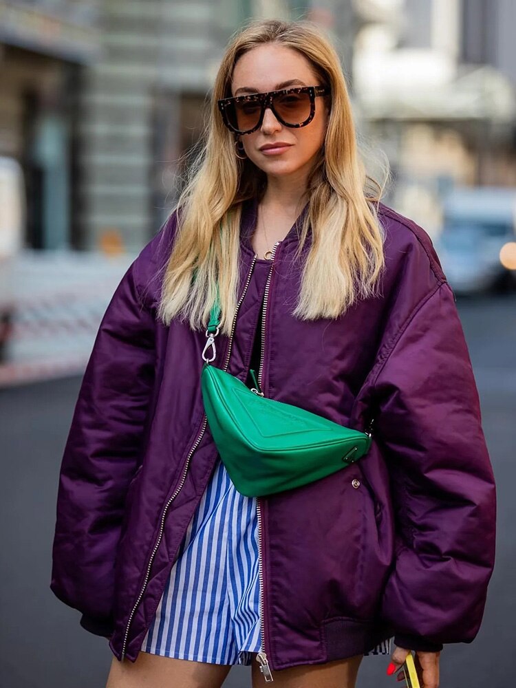 Women's Utility Bomber Jacket – Relaxed Zip-Up Jacket