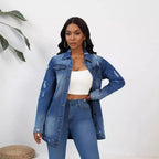 Women's Vintage Denim Jacket – Relaxed Fit Overshirt
