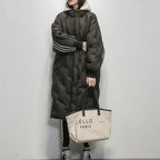 Women's Long Puffer Jacket – Full-Length Quilted Winter Jacket