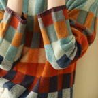 Women's Patterned Winter Sweater – Relaxed Long Sleeve Knit Pullover