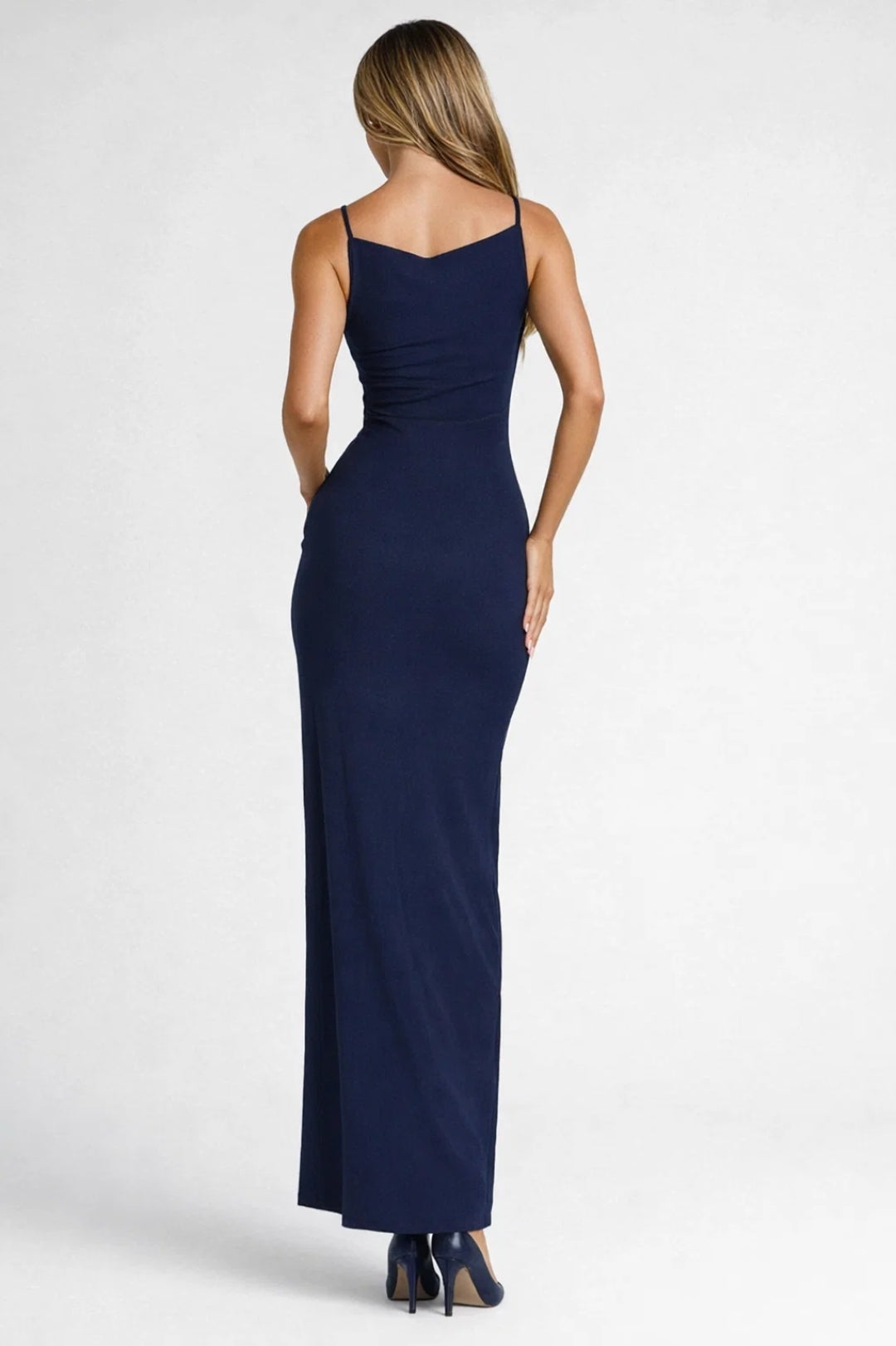 Women's Fitted Bodycon Maxi Dress – Side Slit Dress