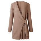 Women's Tie Waist Cardigan – V-Neck Long Sleeve Wrap Cardigan